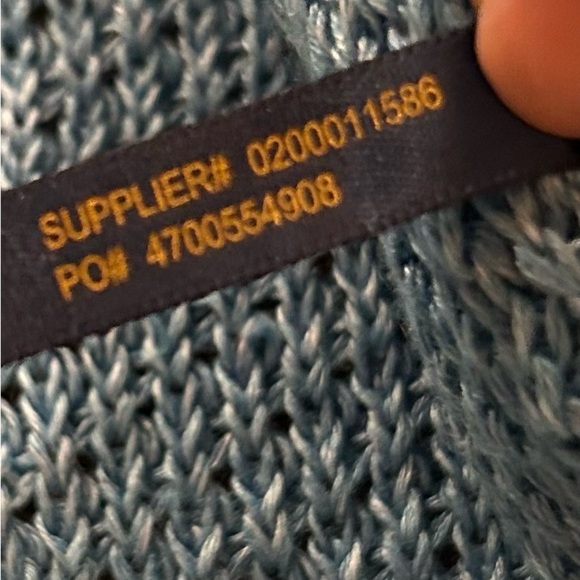 Polo Ralph Lauren Women’s Turquoise 100% Linen V-Neck Boxy Sleeveless Sweater XS - Picture 5 of 7